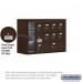 Salsbury Cell Phone Storage Locker - with Front Access Panel - 3 Door High Unit (8 Inch Deep Compartments) - 8 A Doors (7 usable) and 2 B Doors - Bronze - Surface Mounted - Resettable Combination Locks